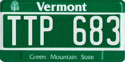 VT license plate TTP683