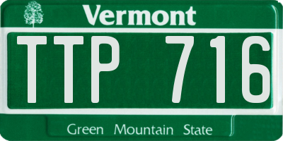 VT license plate TTP716