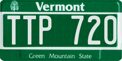 VT license plate TTP720