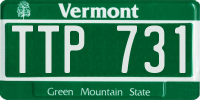 VT license plate TTP731