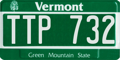 VT license plate TTP732