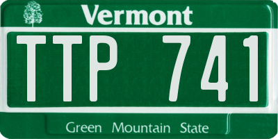 VT license plate TTP741