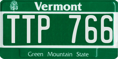 VT license plate TTP766
