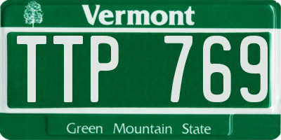 VT license plate TTP769