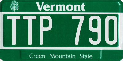 VT license plate TTP790