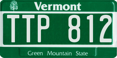 VT license plate TTP812