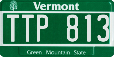 VT license plate TTP813