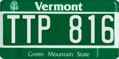 VT license plate TTP816