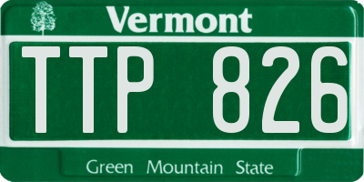 VT license plate TTP826