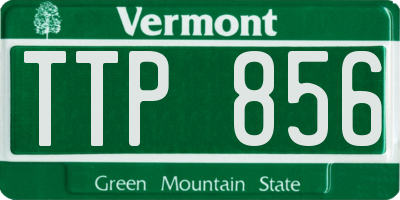 VT license plate TTP856