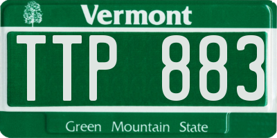 VT license plate TTP883