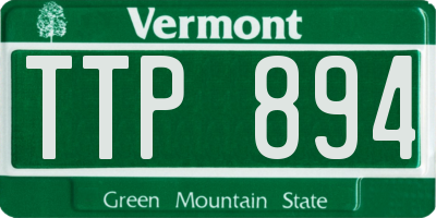 VT license plate TTP894