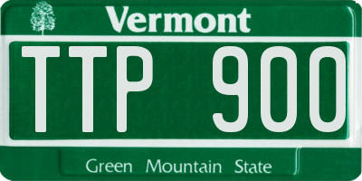 VT license plate TTP900