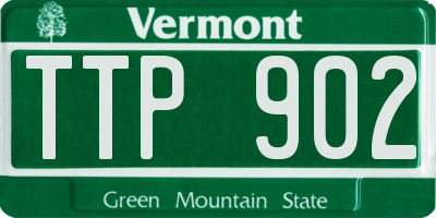 VT license plate TTP902