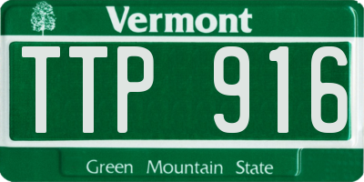 VT license plate TTP916
