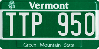 VT license plate TTP950