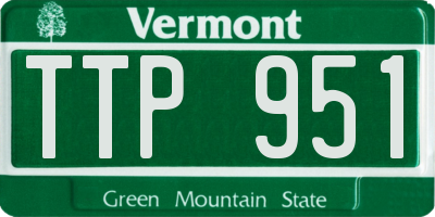 VT license plate TTP951