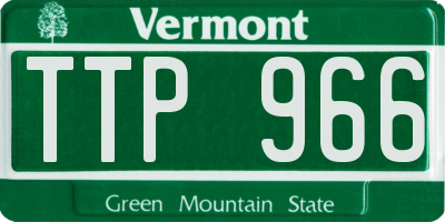VT license plate TTP966