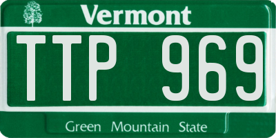 VT license plate TTP969