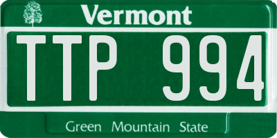 VT license plate TTP994