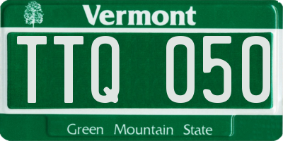 VT license plate TTQ050