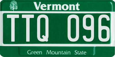 VT license plate TTQ096