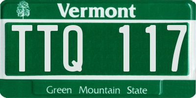 VT license plate TTQ117
