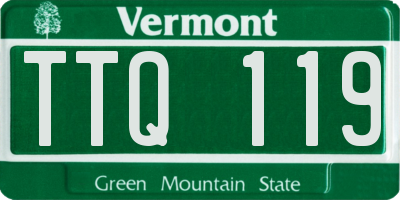 VT license plate TTQ119