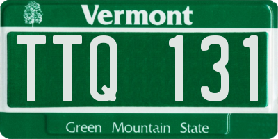 VT license plate TTQ131