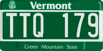 VT license plate TTQ179