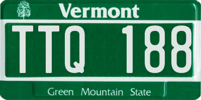 VT license plate TTQ188