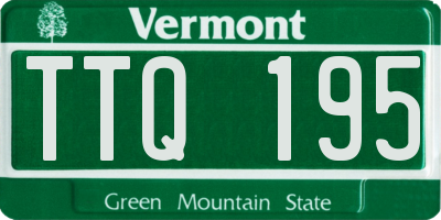 VT license plate TTQ195