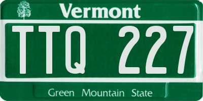 VT license plate TTQ227