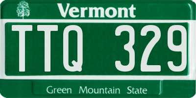 VT license plate TTQ329