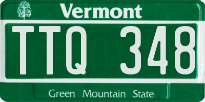 VT license plate TTQ348