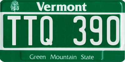 VT license plate TTQ390