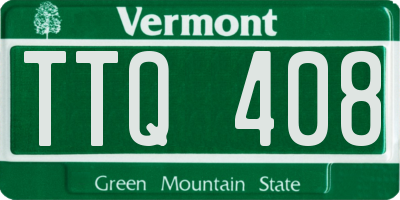 VT license plate TTQ408