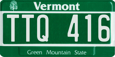 VT license plate TTQ416