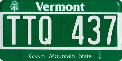VT license plate TTQ437