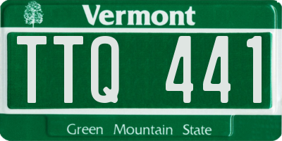 VT license plate TTQ441