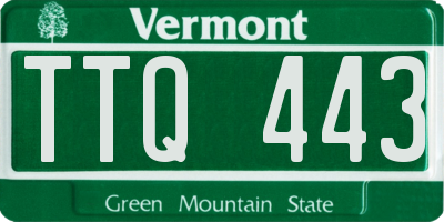 VT license plate TTQ443