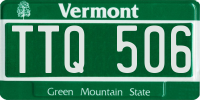 VT license plate TTQ506