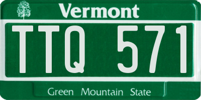 VT license plate TTQ571