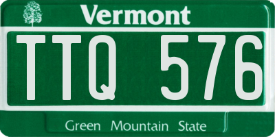 VT license plate TTQ576