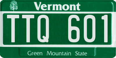 VT license plate TTQ601