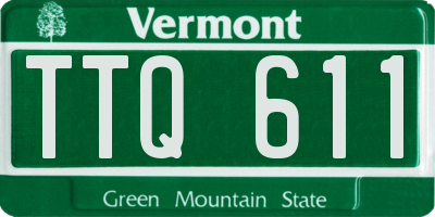 VT license plate TTQ611