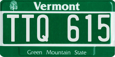 VT license plate TTQ615