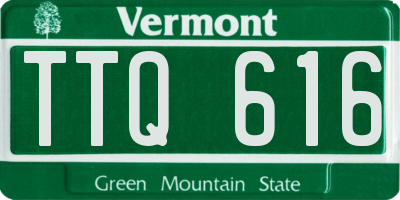 VT license plate TTQ616
