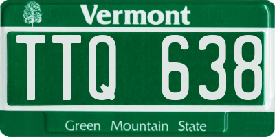 VT license plate TTQ638