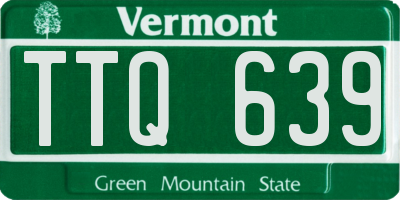 VT license plate TTQ639